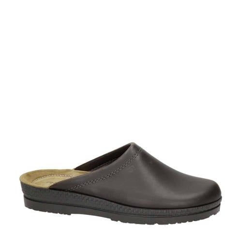 Rohde leren pantoffels donkerbruin