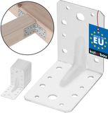KOTARBAU® 12 Stuks Hoekverbinder, Verzinkt Staal, 90 x 90 x 65 mm, Zilver, Hoekanker Met Ril, Zware Hoekverbinding, Hoekijzer, Versterkingshoek, Montagehoek Voor Houtconstructies