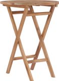 vidaXL Tuintafel Inklapbaar Massief Teakhout Bruin Rond 60 cm