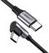 Ugreen USB-C / USB-C 90 Degree Angled Braided Nylon Cable - Black - 1M