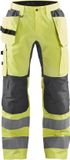 Blåkläder Werkbroek met stretch High Vis 1552-1811 - HIgh Vis Geel/Medium Grijs - C48