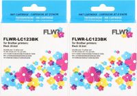 FLWR - Brother LC-123 2-pack XL cartridges zwart
