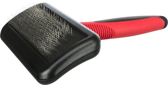 TRIXIE Slickerborstel kunststof/metalen pinnen | Rood