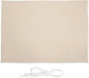 Merkloos Relaxdays schaduwdoek rechthoek, 3,5 x 4,5 m, waterafstotend, uv-bestendig, met touwen, terras & balkon, beige