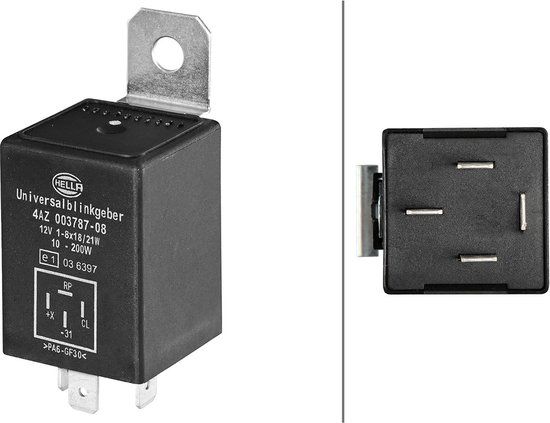 HELLA VALUEFIT Knipperlichtautomaat, pinkdoos - 12V - 4-polig - Opbouw/Gestekt - Met houder