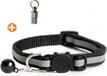 ACE Pets Reflecterende Kattenhalsband - Zwart - Met Adreskoker & Belletje