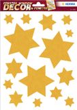 Herma Kerstdecoratie Raamfolie Sterren Goud