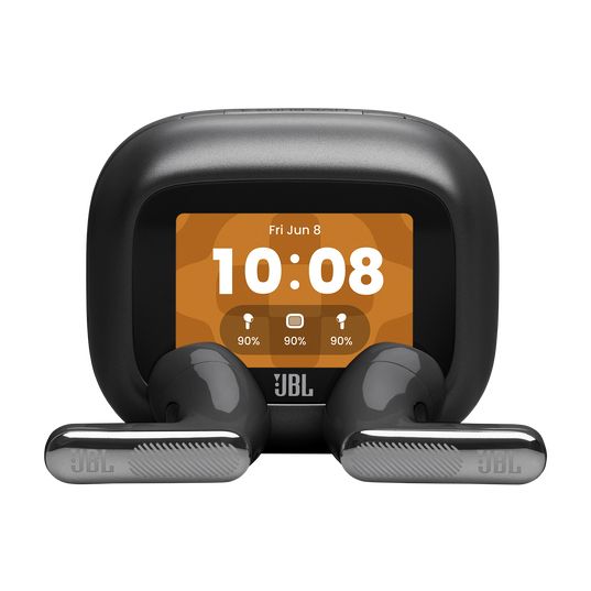JBL Live Flex 4 – Draadloze Oordopjes met Noise Cancelling – Smart Case met Touchscreen – Bluetooth Draadloos Oordopjes – 50 uur – Waterdicht – IP54 - Zwart