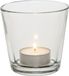 Merkloos Theelichthouder - 7,5 cm - Transparant - Glas