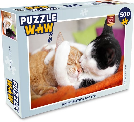 MuchoWow Puzzel Katten - Knuffel - Dierendag - Legpuzzel - Puzzel 500 stukjes