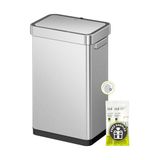 EKO Deluxe Mirage-T 50 Liter / 13,2 Gallon Touchless Rechthoekige Motion Sensor Prullenbak, Matte RVS Afwerking