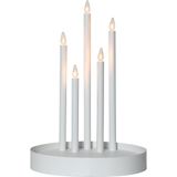 EGLO Kaarsenhouder Deco, kerstdecoratie | raamdecoratie van staal en kunststof in wit warmwit