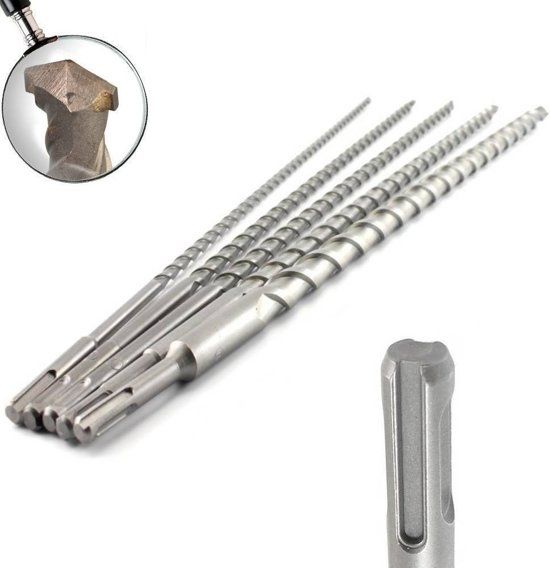 HOFFTECH SDS+ Drill Bit Set 600 mm 10, 12, 16, 18 & 20mm (sds plus