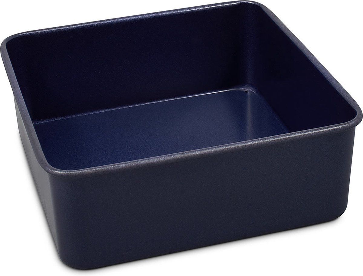 Zyliss Vierkante Cakevorm met Losse Bodem - Koolstofstaal - 20 x 20cm - Zwart