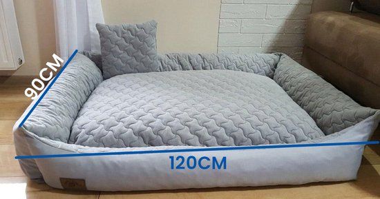 Viking Choice Hondenmand XXL - 120 x 90 cm - Grijs - Waterdicht - Wasbaar