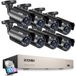 ZOSI Système de caméra de surveillance 8 canaux avec détection IA de personnes/véhicules, 8 caméras métalliques 1080p intérieur/extérieur avec vision nocturne, DVR H.265+ 8 canaux disque dur 1 To pour la sécurité domestique