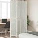 vidaXL - Kamerscherm - met - 3 - panelen - massief - paulowniahout - wit