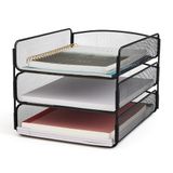 Safco Onyx Triple Tray - Zwart
