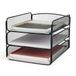 Safco Onyx Triple Tray - Zwart
