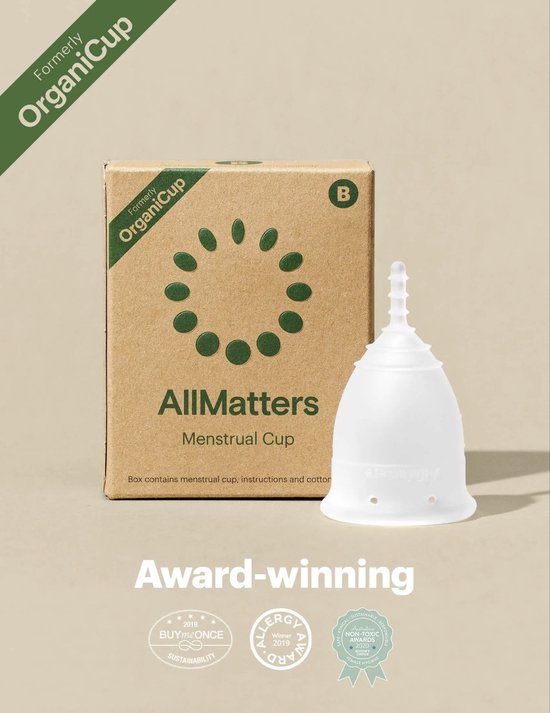 AllMatters menstruatiecup Maat M doorschijnend