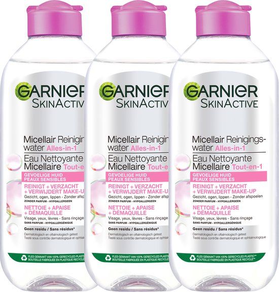 Garnier SkinActive Micellair Reinigingswater - 3 x 400ml - Voordeelverpakking