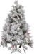 Beliani MASALA - Kerstboom - Wit - 180 cm - Met sneeuw - Inclusief versiering