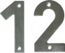 AMIG Huisnummer 12 - massief Inox RVS - 10cm - zilver