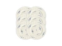 Villeroy & Boch Vieux Luxembourg porseleinen borden, wit, 29,20 x 29,20 x 8,5 cm, 6 stuks