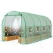 VEVOR Broeikas voor buiten, 4,48 x 1,97 x 1,97 m, tunnelkas met ramen, oprolbare deur, irrigatiesysteem, stalen frame, PE-afdekking, voor de teelt van planten en groenten in de tuin, groen