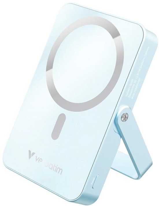 Verbatim Charge 'n' Go - Powerbank - Magnetisch - Met Standaard - 10000mAh - Blauw