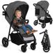 Lionelo Emerald Buggy Wandelwagen – Comfortabele Ligpositie 91 cm – Lichtgewicht & Eén-Hand Opvouwbaar – Geschikt voor 6 Maanden tot 4 Jaar – XXL-Capuchon UPF50+ – Gelagerde EVA-Wielen met Vering – Inclusief Bekerhouder