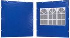 Relaxdays Partytent Zijwand - 2 Stuks - 3x3 Feesttent - Met Raam - Blauw