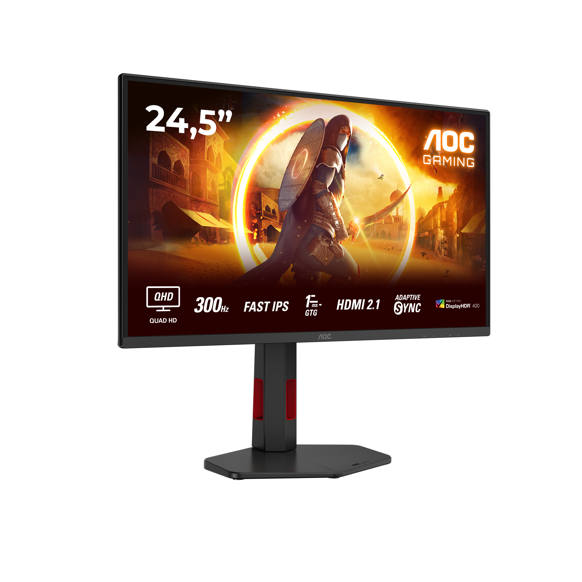AOC G4 Q25G4SR 25" Quad HD 300Hz Gaming Monitor - HDMI 2.1, HDR400