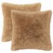 vidaXL - Kussensloop - 2 stuks - HEERLEN - Taupe - 35 x 35 cm - PV Fleece