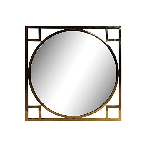 DKD Home Decor Wandspiegel van verguld staal (70 x 2 x 70 cm) - S3022048 - 8424001626649