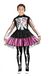 Punk Skeletrina Skeleton costume disguise fancy dress girl (Size 5-7 years) with printed pantyhose
