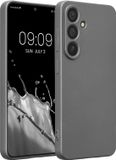 kwmobile metallic telefoonhoesje van TPU - geschikt voor Samsung Galaxy S25 - Flexible case voor smartphone - In metallic grijs