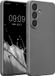 kwmobile metallic telefoonhoesje van TPU - geschikt voor Samsung Galaxy S25 - Flexible case voor smartphone - In metallic grijs