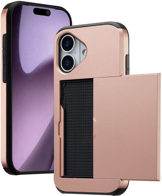 imoshion Hoesje met Pasjeshouder - Geschikt voor Apple iPhone 17 - Rosé Goud