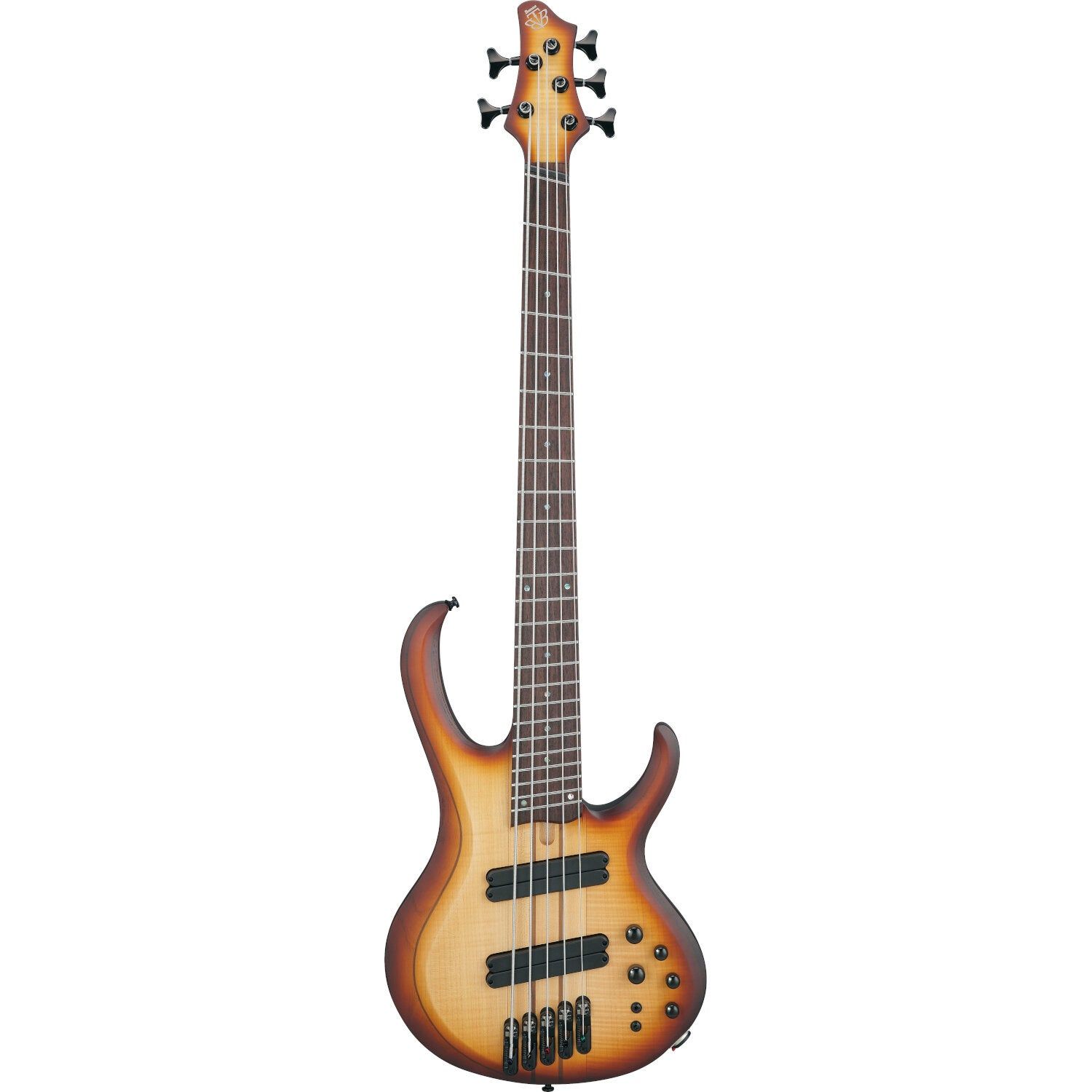 Ibanez BTB705LM Bass Workshop 5-String Electric Bass Guitar - Natural Browned Burst Flat