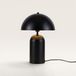 LUSENZ Asteri - Mushroom lamp 40 cm - E14 fitting - Zwart metaal - Retro design - Dressoir lamp - Mat - Met aan/uit-schakelaar
