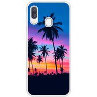 Samsung Galaxy A40 Palmiers colores Verstevigd hoesje met sublimatie bedrukking