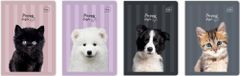 INTERDRUK A5 carnet, 32 pages, 3 couleurs, quadrillé, 70g, revêtement UV, "Puppy Sign" (10 pièces)