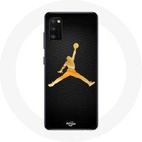 Maniacase Etui voor Oppo A16 Air michael jordan logo geel