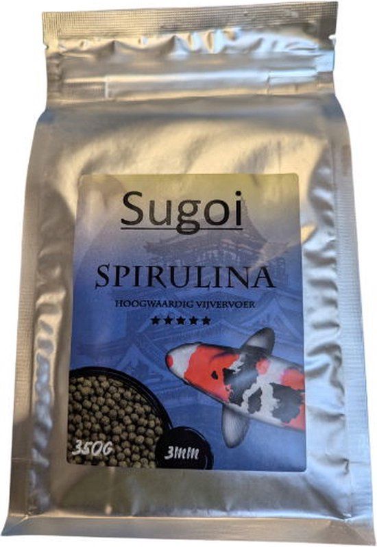 Merkloos Spirulina 350 gram 3 mm S visvoer