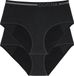 Dorina 2-pack Menstruatie Midi Slip - Menstruatieondergoed - Incontinentie ondergoed - Zwart / XL