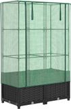 vidaXL Plantenbak verhoogd met kashoes 80x40x138 cm rattanlook
