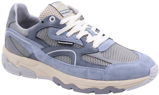 Floris van Bommel Sfm-10258 De Rezer Sneakers - Suède - Heren - Blauw - Maat 45⅓
