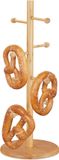 Merkloos Relaxdays pretzel standaard bamboe