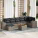 Maison Exclusive - Ensemble de meubles de jardin 8 pièces avec canapé et coussins, gris, en polyrotin